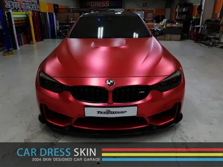 BMW M4 튜닝 무광레드크롬 인천래핑 (택랩) / 인천 서구