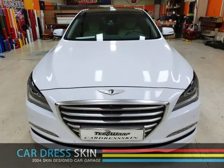 제네시스 G380 실버▶순정 화이트 자동차 래핑 / 인천 서구
