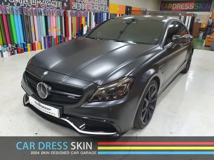 벤츠 W218 CLS63AMG 화이트▶반무광블랙(사틴블랙) 전체랩핑 / 인천 서구