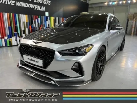 제네시스 G70 풀파츠 \' 무광실버크롬 \' 전체랩핑 + 포인트랩핑 / 인천 서구