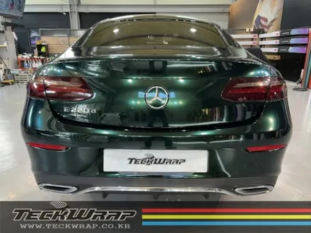 다크그린블랙 벤츠 E220d 쿠페 택랩 전체래핑 / 인천 서구