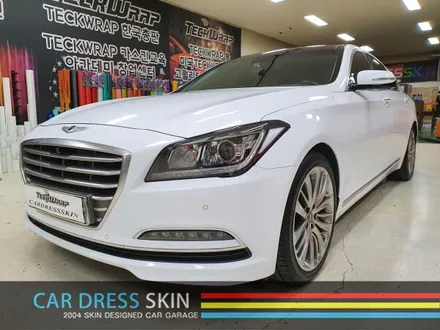 제네시스 G380 실버▶순정 화이트 자동차 래핑 / 인천 서구