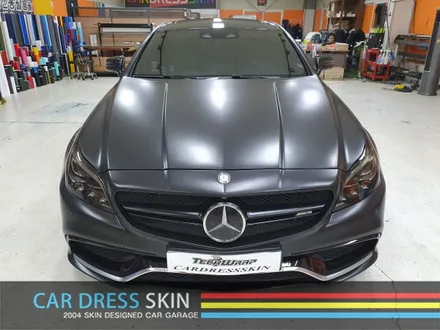 벤츠 W218 CLS63AMG 화이트▶반무광블랙(사틴블랙) 전체랩핑 / 인천 서구