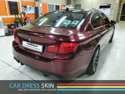 BMW F10 5시리즈 패션레드메탈릭 전체카스킨 X 인천 카드레스스킨 / 인천 서구