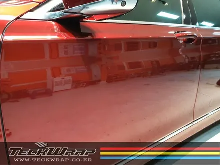 인천랩핑 BMW 740Li 화이트 필름 제거 ▶ 캔디다크레드 자동차랩핑 재시공 / 인천 서구