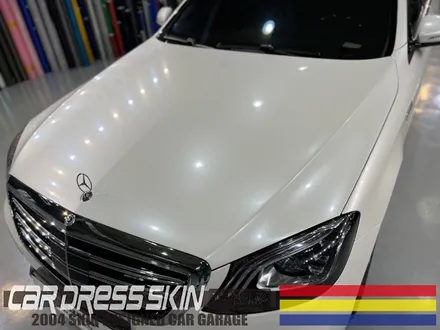 벤츠 S63AMG 실버▶진주펄(화이트펄) 전체래핑 / 인천 서구