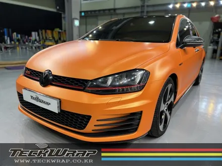 오렌지 무광크롬랩핑 골프 GTI 인천자동차랩핑 / 인천 서구