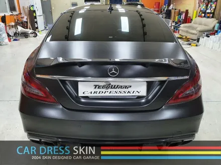 벤츠 W218 CLS63AMG 화이트▶반무광블랙(사틴블랙) 전체랩핑 / 인천 서구