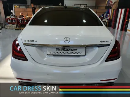 인천랩핑 극강의 다이아몬펄 벤츠 S400d 에이버리슈프림 다이아몬드 화이트 전체랩핑 / 인천 서구