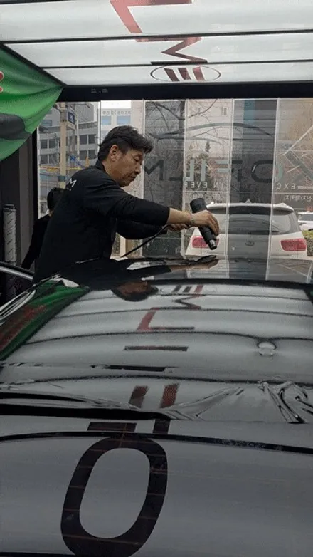 인천 루프스킨 재시공 아반떼  갈라진 루프스킨 필름제거후 재시공 / 인천 서구 가좌동