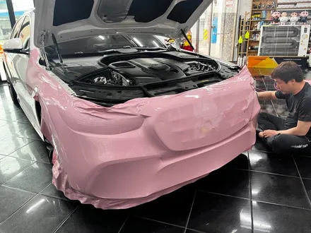 벤츠 S450d 택랩 고광택 밀레니얼 핑크(millennial pink) 전체 랩핑 대전 카드레스스킨 / 대전 중구 산성동