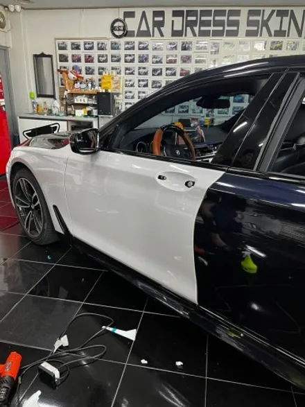 BMW 740d G12 택랩 슬레이트 그레이 (SLATE GREY) 고광택 필름 전체 랩핑 시공 대전 카드레스스킨 / 대전 중구 산성동