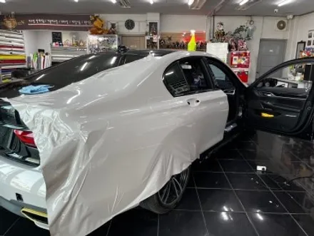 BMW 740d G12 택랩 슬레이트 그레이 (SLATE GREY) 고광택 필름 전체 랩핑 시공 대전 카드레스스킨 / 대전 중구 산성동