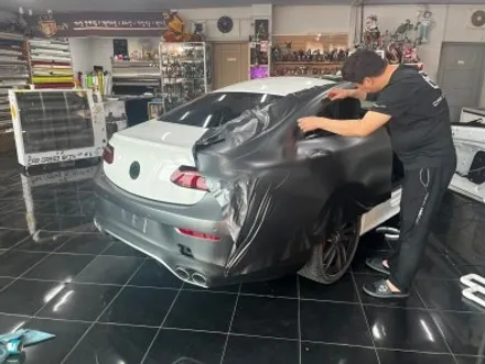 벤츠 AMG CLE 53 3M 사틴 다크 그레이 전체 랩핑 대전 카드레스스킨 / 대전 중구 산성동