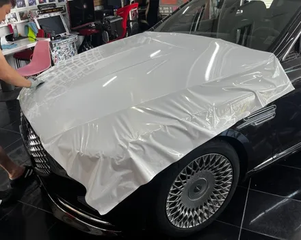재네시스 g90 사고 수리 전체 랩핑 3m 화이트 골드 대전 카드레스스킨 / 대전 중구 산성동