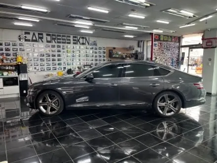 제네시스 G80 3m 화이트 골드 전체 랩핑 시공 / 대전 중구 산성동