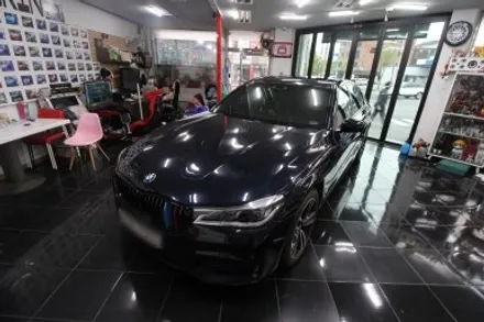BMW 740d G12 택랩 슬레이트 그레이 (SLATE GREY) 고광택 필름 전체 랩핑 시공 대전 카드레스스킨 / 대전 중구 산성동
