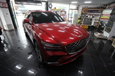 재네시스 gv80 쿠페 3m 고광택 시멘트 색상 전체 랩핑 대전 카드레스스킨 / 대전 중구 산성동