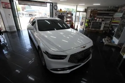 재네시스 g90 사고 수리 전체 랩핑 3m 화이트 골드 대전 카드레스스킨 / 대전 중구 산성동