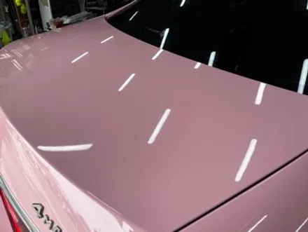 벤츠 S450d 택랩 고광택 밀레니얼 핑크(millennial pink) 전체 랩핑 대전 카드레스스킨 / 대전 중구 산성동