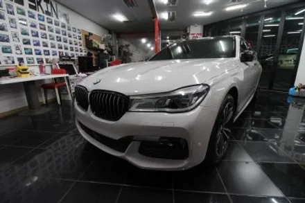 BMW 740d G12 택랩 슬레이트 그레이 (SLATE GREY) 고광택 필름 전체 랩핑 시공 대전 카드레스스킨 / 대전 중구 산성동