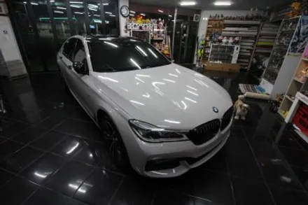 BMW 740d G12 택랩 슬레이트 그레이 (SLATE GREY) 고광택 필름 전체 랩핑 시공 대전 카드레스스킨 / 대전 중구 산성동