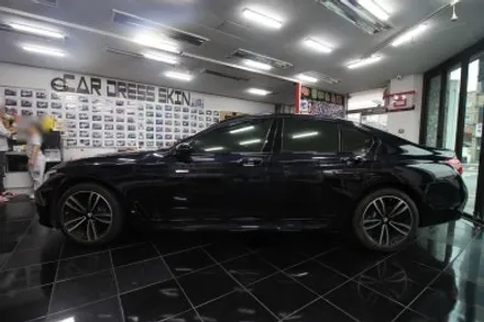 BMW 740d G12 택랩 슬레이트 그레이 (SLATE GREY) 고광택 필름 전체 랩핑 시공 대전 카드레스스킨 / 대전 중구 산성동