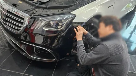 벤츠 S클래스 앞범퍼 사고 수리 랩핑 대전 카드레스스킨 / 대전 중구 산성동