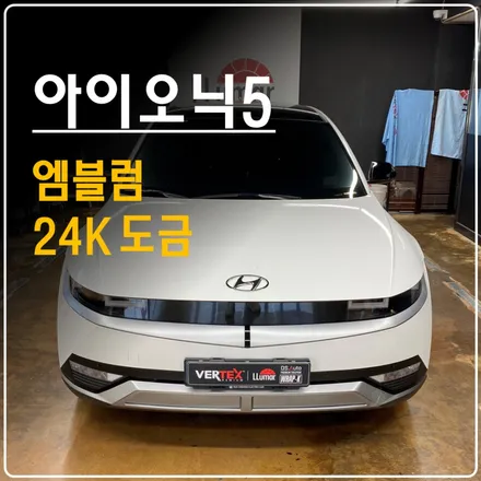 현대 아이오닉5 엠블럼 진짜 24K금 도금했어요 / 고양 덕양구 삼송동