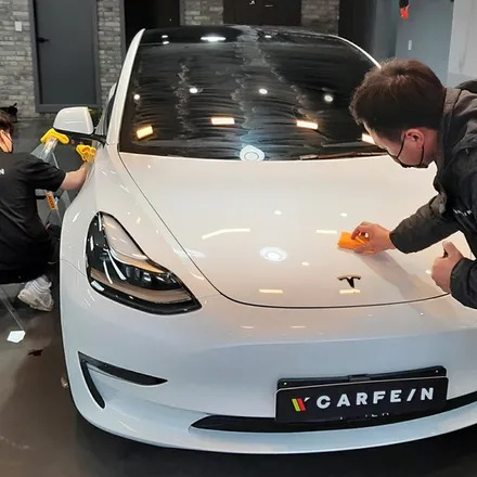 전라광주신차검수 썬팅, 테슬라 모델3 고무매트 서비스 진행! / 대구시 수성구