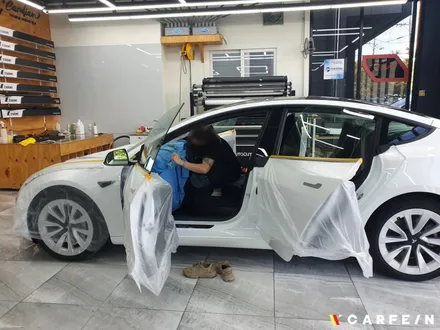 부산썬팅 블랙박스 오토프렁크까지 원킬,  테슬라모델3 후기! / 대구시 수성구