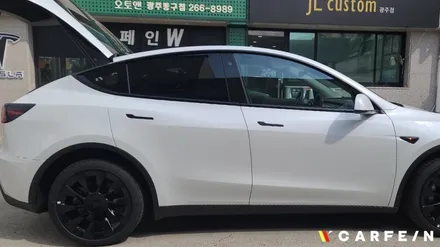 광주신차패키지 썬팅 자동차방음까지 원킬로 전기차 테슬라 모델Y 후기 / 대구시 수성구