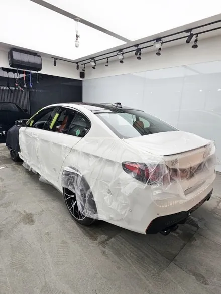 마지막 F바디 BMW M5 출고 후 반반사 썬팅 글라스틴트 레이니블루와 본넷 PPF 했어요 - 하남 하이코어 카핏 / 구리 토평동