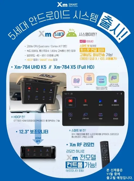 평택 오산 천정모니터 카니발 KA4 엑스엠 XM-784 신제품 출시! / 평택시 진위면