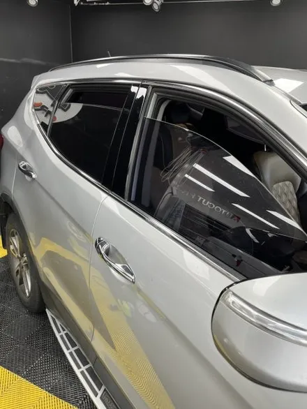 서생 싼타페 DM 썬팅 재시공 | 솔라가드 차콜 전면 32%, 측후면 13% | 🚙 보라색 변색 제거 후 새단장한 싼타페 DM / 울산광역시 울주군