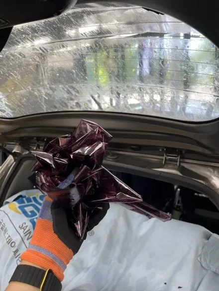 온양 모닝 전체 썬팅 재시공｜솔라가드 스모크 전면 35% 측후면 15% | 🚗 썬팅 상태 안 좋을 땐 전체 교체가 답! / 울산광역시 울주군