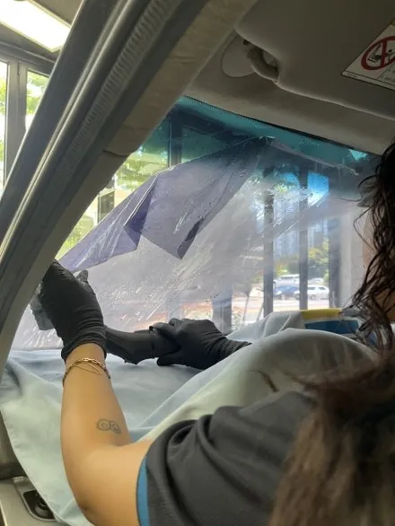 온산 스파크 썬팅 재시공 | 솔라가드 스모크 전면 35%, 측후면 15% | 🚗 보라색 변색 썬팅 교체, 솔라가드 스모크로 깔끔하게 복원 / 울산광역시 울주군