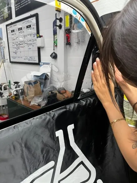 울산 썬팅 / 모닝 썬팅 재시공 / 솔라가드 스모크 전면 35% / 측,후면 15%로 시공 했어요! 픽업 서비스 이용 / 울산광역시 울주군