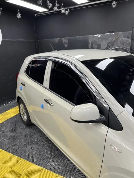 망양 모닝 전체 썬팅 재시공  | 솔라가드 스모크 전면 35% 측후면 15% | 🚗  썬팅 재시공, 변색된 필름은 교체가 답입니다 / 울산광역시 울주군