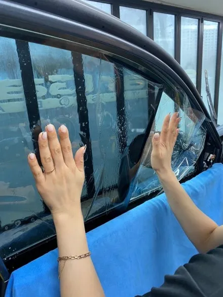 울산썬팅, 싼타페DM 재시공으로 깔끔하게 / 울산광역시 울주군
