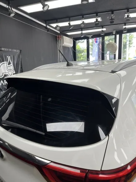 남창 스포티지 측후면 썬팅 재시공 | 🚗 전면은 그대로, 측후면만 교체! 부분 썬팅 재시공의 정답 / 울산광역시 울주군