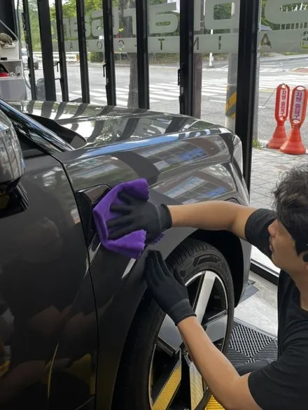 싼타페MX5 크롬죽이기, ppf 유리막코팅 보험처리 / 울산광역시 울주군