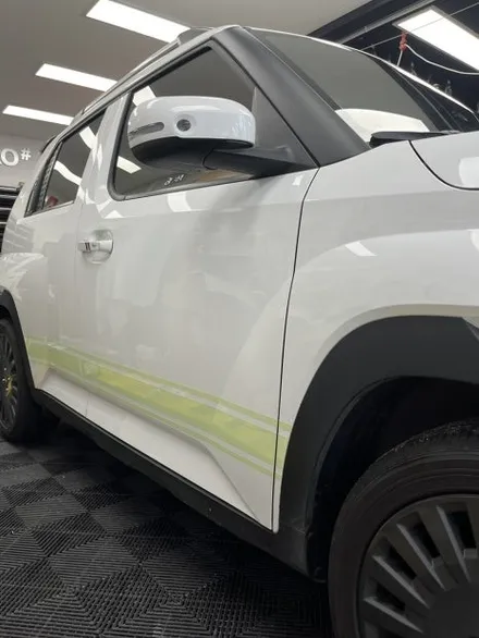 온산 캐스퍼 고광택 라인 랩핑 | 🚙 사고 후 더 예뻐진 캐스퍼! 라임 컬러로 새롭게 변신💓 / 울산광역시 울주군