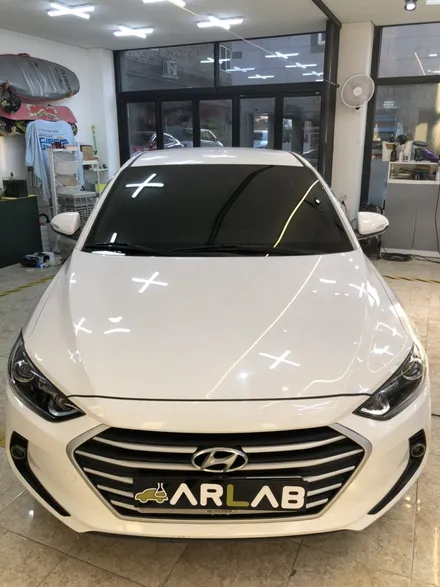 [온산썬팅] 아반떼 AD 뒷유리 열선 뽀글이, 재시공 / 울산광역시 울주군