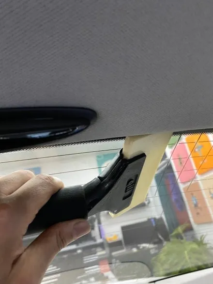 울산썬팅 벤츠c클래스 썬팅 재시공 작업 진행 / 울산광역시 울주군