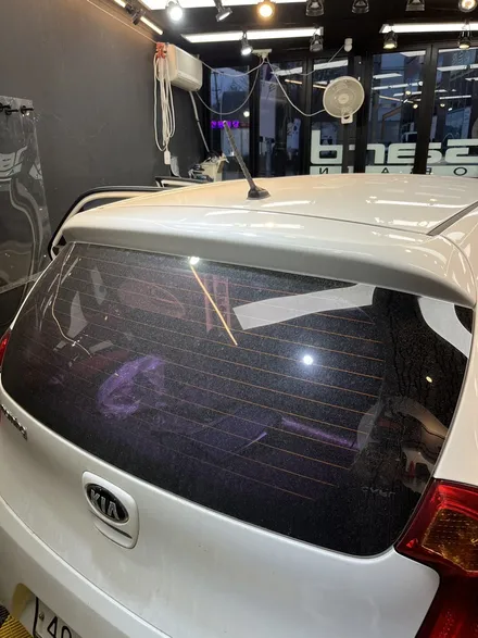 온산 모닝 전체 썬팅 재시공 | 모닝 썬팅 재시공｜🚘 전면은 미시공, 측후면은 변색? 25년 여름 준비 완료! / 울산광역시 울주군