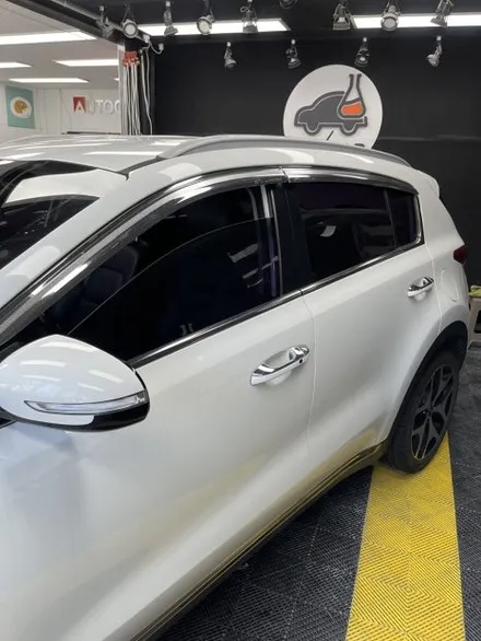 남창 스포티지 측후면 썬팅 재시공 | 🚗 전면은 그대로, 측후면만 교체! 부분 썬팅 재시공의 정답 / 울산광역시 울주군
