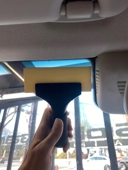 울산썬팅 벤츠c클래스 썬팅 재시공 작업 진행 / 울산광역시 울주군