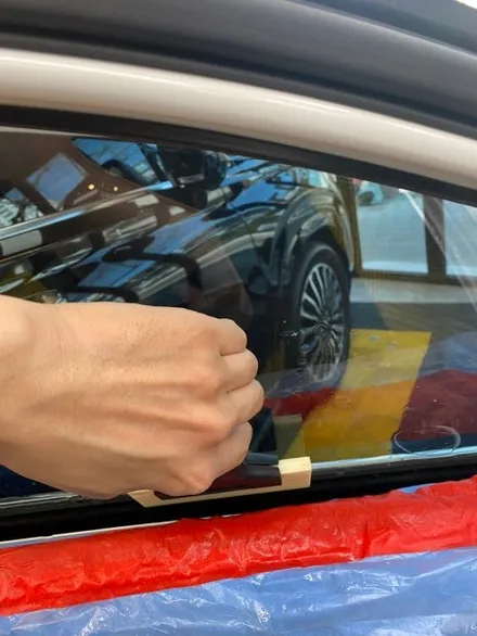 울산썬팅 벤츠c클래스 썬팅 재시공 작업 진행 / 울산광역시 울주군