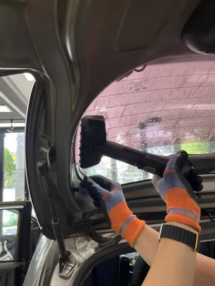 온양 모닝 전체 썬팅 재시공｜솔라가드 스모크 전면 35% 측후면 15% | 🚗 썬팅 상태 안 좋을 땐 전체 교체가 답! / 울산광역시 울주군